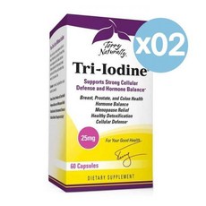Terry Naturally 테리 네츄럴리 트리 아이오딘 25mg 60캡슐 2팩 Tri-Iodine, 2개