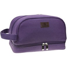 Canvas Toiletry Bag - Large Dopp Kit For Men & Women - The Perfect Travel Essentials Organizer &ndash; Ideal For Cosmetics Shaving Sets, Color = Purple, 본문참고, 본문참고