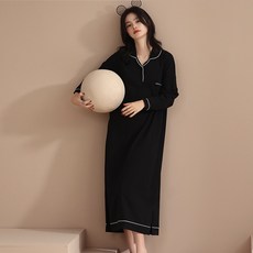 잠옷 큰옷 빅사이즈 캐주얼 따듯한 긴팔 여성용 춘추 빅