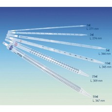 일회용 메스 피펫 전량 1.0ml - 50ml Serological Pipet 멸균 피펫, 100ml 10개