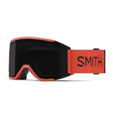 Smith Optics Squad MAG 로우 브릿지 핏 유니 스노우 고글 - 알파인 그린 크로마팝 에브리데이 로즈 골드 미러, ChromaPop Sun Black, 양귀비