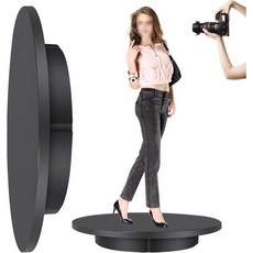 사진 촬영용 전기 회전식 턴테이블 360도 전동 디스플레이 스탠드 USB 전원 케이블 비디오 촬영 소품용 블랙-42cm, 42cm_Black