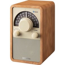 산진 라디오 FM AM 라디오 블루투스 스피커 우드캐비닛 apt X HD 체리 Sangean WR-304 일본 정규품, red (cherry)