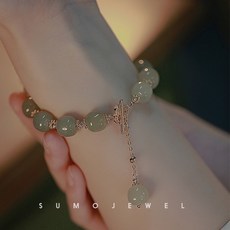 모잇샵 소원성취 재물운 네잎클로버 옥 팔찌
