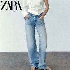 ZARA 여성 데님바지 와이드청바지 일자 캐주얼팬츠 6688029 406