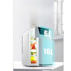 화장품 냉장고 작은 온장고 프리미엄 무소음 기숙사 냉온장고 미니 1인용 사무실, E. 16L 듀얼 코어 냉동 칩 2세트