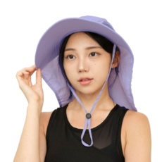 박스비 빅사이즈 대두 햇빛가리개 모자 물놀이 플랩캡 UPF 50, 퍼플