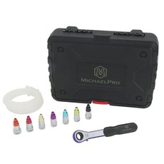MichaelPro MP019003 정비공 브레이크 블리더 렌치 세트 7mm ~ 12mm 및 1cm(3/8인치) 12포인트 소켓 119.4cm(47인치) 길이 오일 배수 호스, MichaelPro MP019003 정비공 브레이크 블