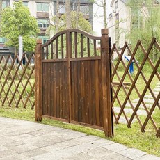 목재 대문 휀스문 정원 문 울타리 방풍 목재대문 실외입구 야외대문, 1개
