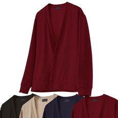 팀스핏 남성용 M~3XL 빅사이즈 세미오버핏 브이넥 워셔블 가디건