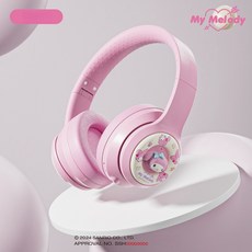산리오 쿠로미 헤드셋 블루투스 무선 핸드폰 컴퓨터 게임 운동 블루투스 이어폰 헤드폰 귀여운 캐릭터 선물, 마이멜로디