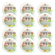 주식캔 사료 애견비책 햇밥 치킨 캔 사료 120g 12개, 닭