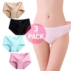 무봉제 여성 심리스 노라인 팬티 3장세트