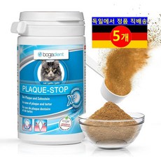 Bogadent 보가덴트 고양이용 치아 구강 위생 플라그 스톱 덴탈 케어 파우더, 5개, 70g
