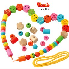 나무구슬블럭실꿰기