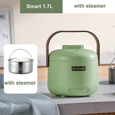 미니 다기능 전기 프라이팬 들러붙지 않는 600W 기숙사 국수 밥솥 냄비 220V 1 7L, Green, UK, 2) Green - UK