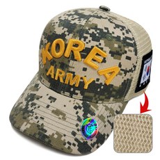 캡이요 CAPEYO 2406 KOREA ARMY 이중메쉬 라벨 야구모자 ROKA 여름모자 망사모자 태극기모자 아미모자 한국 관광 기념품 외국인 선물 모자 - 로카모자