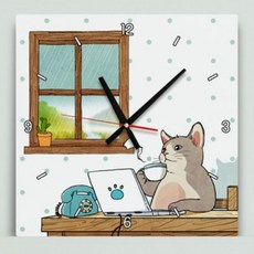 고양이벽시계