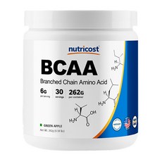뉴트리코스트 BCAA 4가지맛 아미노산 파우더 소용량 대용량, BCAA 30회분 / 그린애플, 1개