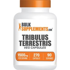 벌크 서플리먼츠 닷컴 BulkSupplements. com Tribulus Terrestris 캡슐 - Terrestris 남성 및 여성용 1500mg 글루텐 프리 1회 제공, 벌크 서플리먼츠 닷컴 BulkSupplements. c, 1개