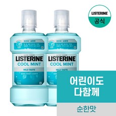 리스테린 쿨민트 마일드 구강청결제, 750ml, 2개