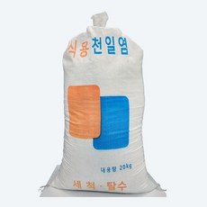 간수뺀 깨끗한 식용 굵은 천일염 소금 20kg 천일소금, 1개