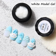 DIY 클리어 레터 스탬프 플레이트 3D 아크릴 모델 젤 네일 아트 디자인 프린트 스탬퍼 수제 장식 1 개, [06] white gel, 1개, 06 white gel