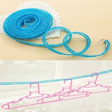 빨래 옷걸이 캠핑용 휴대용 빨랫줄 걸이형 로프, 1개