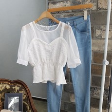 뷔스티에블라우스