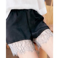 110 하이제이 / 화이트 시스루 레이스 실크 속바지 치마속바지 이너슬립원피스 레이스속바지 속바지