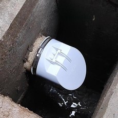 정화조 하수구 냄새 역류 방지 트랩 PVC 배수관 파이프 쥐 해충 차단 스트랩 개폐 차단, 1개