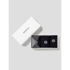 [빈폴ACC(골프)](BE37KTB523)남성 클래식 장목 양말 3족 SET - 그레이
