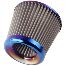 범용 스테인레스 스틸 자동 공기 흡입 시스템 고유량 콘 냉기 필터 60mm 65mm 70mm 75mm AF07, 04 75mm