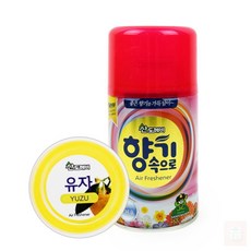 자동분사 방향제 리필 캔 유자 거실방향제, 1개