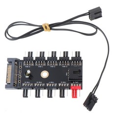 12V 10Way 4pin 팬 허브 속도 제어 레귤레이터 pc 케이스 용 cpu 팬 인터페이스|팬 & 쿨링|, 1개, CHINA, 단일