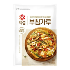 CJ 백설 부침가루, 1kg, 3개