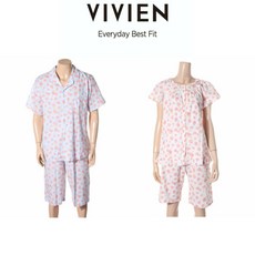 비비안 달라붙지않아 시원하고 쾌적한 면100% 화사한 복숭아 커플잠옷세트