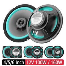 HiFi 동축 서브우퍼 100W 160W 자동차 오디오 음악 스테레오 12V 풀 레인지 스피커 감도 92dB 4 인치, 03 6 inch
