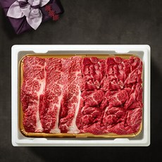 [냉장] 한우선물세트 1등급 구이 정육 채반 세트 2호 1.3kg/등심250g*2팩 불고기400g*2팩, 없음, 단품없음