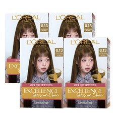 로레알파리 NEW 엑셀랑스 파리지앵 시크 염모제, 6.13, 4개