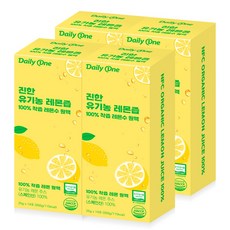 데일리원 진한 유기농 레몬즙 100% 착즙 레몬수 원액, 350g, 4박스