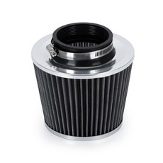 범용 고유량 냉기 흡입 필터 클리너 레이싱 카 에어 필터 PQY AIT28 3 인치 76mm 흡입, 1) silver