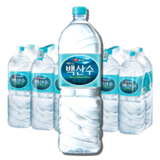 사무실 현장용 천치차이 백산수 라벨 2리터 안심, 12개, 2L