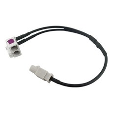 헤드 유닛 fakra 2 in 1 다이버 시티 이력서 컨버터 스플리터 y 케이블 와이어 하네스 안테나 rns510 rcd510 + gra005 용 라디오 어댑터, 1개