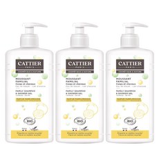 까띠에 파리 Cattier 프랑스 패밀리 샴푸 앤 샤워 젤 바디 케어 워시 1L x 3 대용량