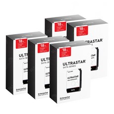 WD Ultrastar 18TB DC HC550 WUH721818ALE6L4 (5 Pack) 3년 보증 - wuh721818ale6l4