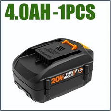 WA3578 WORX 대용량 배터리 오리지널 60AH 브랜드 이온 리튬 50AH 20V 40AH PowerShare, 1개 - wac6502-d