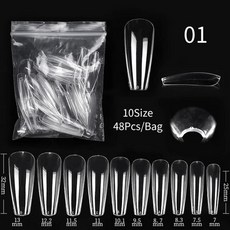 네일아트 거짓 못 팁 확장 시스템 전체 커버 조각 된 관 가짜 손톱 DIY 연습 매니큐어 도구 빠른 건물 금형, 1개