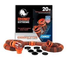 Camco 21012 라이노익스트림 20ft RV 하수도 호스 키트 136915, 1개