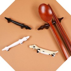 강아지 도자기 닥스훈트 수저받침 젓가락 받침 4컬러 식기 수저 용품 주방 소품 애완동물, 1개